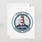 Cape Cod National Seashore Massachusetts Badge Briefkaart (Voorkant / Achterkant)