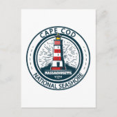 Cape Cod National Seashore Massachusetts Badge Briefkaart (Voorkant)