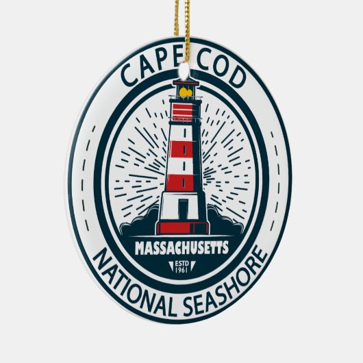 Cape Cod National Seashore Massachusetts Badge Keramisch Ornament (Rechts)