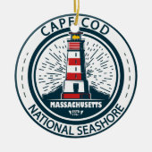 Cape Cod National Seashore Massachusetts Badge Keramisch Ornament (Voorkant)