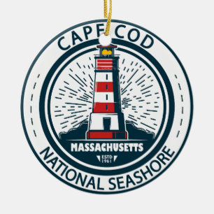 Cape Cod National Seashore Massachusetts Badge Keramisch Ornament