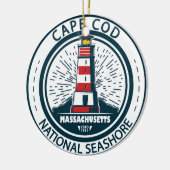 Cape Cod National Seashore Massachusetts Badge Keramisch Ornament (Links)