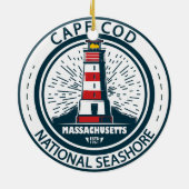 Cape Cod National Seashore Massachusetts Badge Keramisch Ornament (Achterkant)