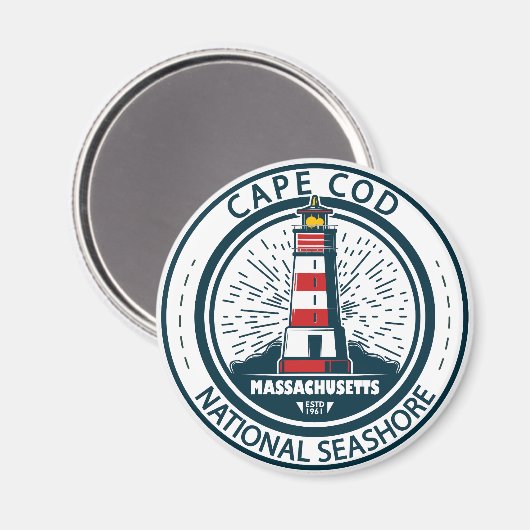 Cape Cod National Seashore Massachusetts Badge Magneet (Voorkant / Achterkant)