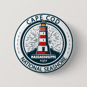 Cape Cod National Seashore Massachusetts Badge Ronde Button 5,7 Cm