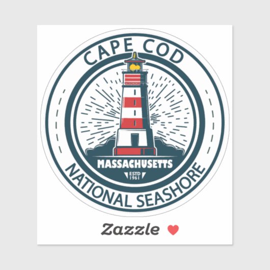 Cape Cod National Seashore Massachusetts Badge Sticker (Vel)