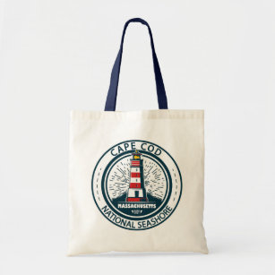 Cape Cod National Seashore Massachusetts Badge Tote Bag