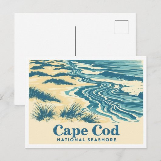 Cape Cod National Seashore Massachusetts Reis Briefkaart (Voorkant / Achterkant)