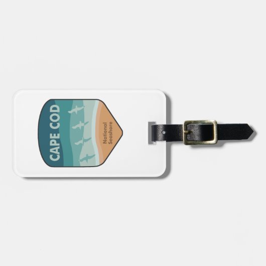 Cape Cod National Seashore Massachusetts Seagulls Bagagelabel (Voorkant horizontaal)