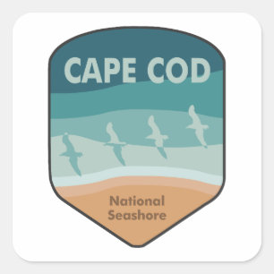 Cape Cod National Seashore Massachusetts Seagulls Vierkante Sticker