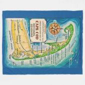 Cape Cod National Seashore Throw Blanket Fleece Deken (Voorkant (Horizontaal))