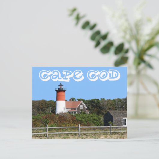 Cape Cod, Nauset Lighthouse, Eastham, MA Post Card Briefkaart (Staand voorkant)