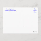 Cape Cod, Nauset Lighthouse, Eastham, MA Post Card Briefkaart (Achterkant)