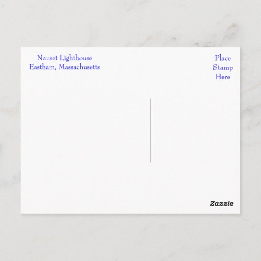 Cape Cod, Nauset Lighthouse, Eastham, MA Post Card Briefkaart (Achterkant)