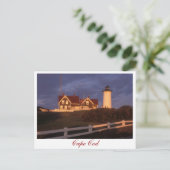 Cape Cod Nobska Lighthouse Bossen Hole Briefkaart (Staand voorkant)