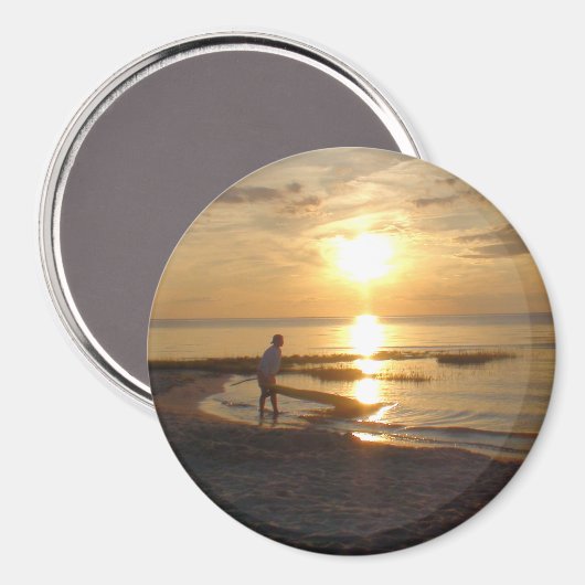 Cape Cod Ocean Beach Sunset Photo Magnet (Voorkant / Achterkant)
