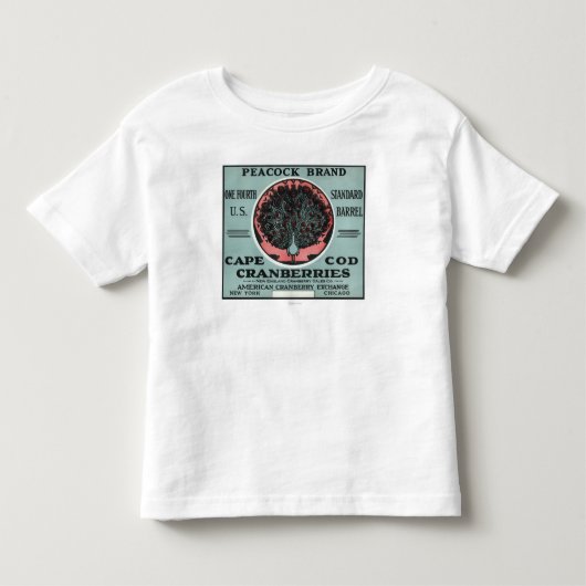 Cape Cod Peacock Brand Cranberry Label Kinder Shirts (Voorkant)