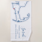 Cape Cod Persoonlijk Afscheid Als Meisje Weekend Strandlaken (Voorkant)