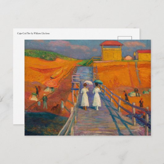 Cape Cod Pier van William Glackens  Briefkaart (Voorkant / Achterkant)