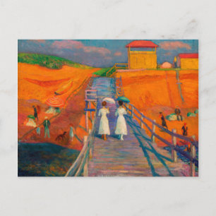 Cape Cod Pier van William Glackens  Briefkaart