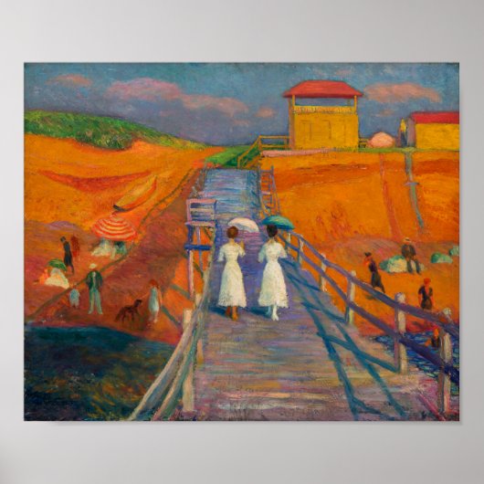 Cape Cod Pier van William Glackens  Poster (Voorkant)