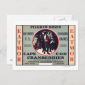 Cape Cod Pilgrim Eatmor Cranberries Brand Briefkaart (Voorkant / Achterkant)