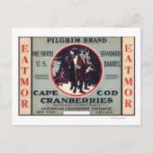 Cape Cod Pilgrim Eatmor Cranberries Brand Briefkaart (Voorkant)
