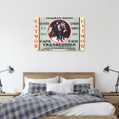 Cape Cod Pilgrim Eatmor Cranberries Brand Canvas Afdruk (Insitu (Slaapkamer))