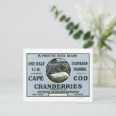 Cape Cod Plymouth Rock Brand Cranberry Label Briefkaart (Staand voorkant)