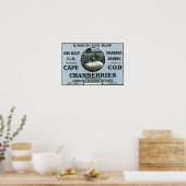 Cape Cod Plymouth Rock Brand Cranberry Label Poster (Keuken)