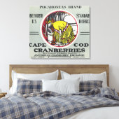 Cape Cod Pocahontas Brand Cranberry Label Canvas Afdruk (Insitu (Slaapkamer))