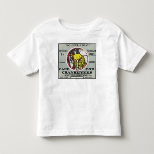 Cape Cod Pocahontas Brand Cranberry Label Kinder Shirts (Voorkant)