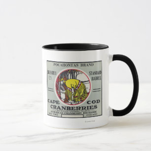 Cape Cod Pocahontas Brand Cranberry Label Mok