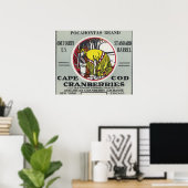 Cape Cod Pocahontas Brand Cranberry Label Poster (Thuiskantoor)