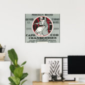 Cape Cod Priscilla Brand Cranberry Label Poster (Thuiskantoor)