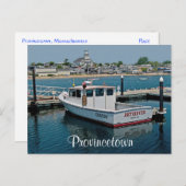 Cape Cod Provincetown Harbour, MA Post Card Briefkaart (Voorkant / Achterkant)