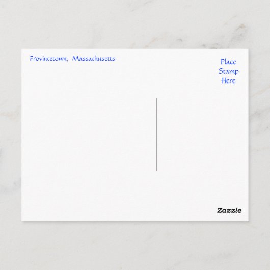 Cape Cod, Provincetown Massachusetts Briefkaart (Achterkant)