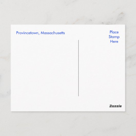 Cape Cod Provincetown Massachusetts Post Card Briefkaart (Achterkant)