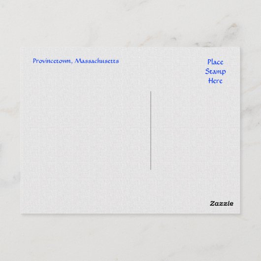Cape Cod Provincetown Massachusetts Post Card Briefkaart (Achterkant)