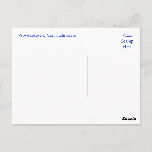 Cape Cod, Provincetown Massachusetts Post Card Briefkaart (Achterkant)