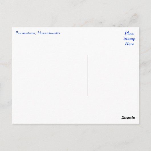 Cape Cod Provincetown Massachusetts Post Card Briefkaart (Achterkant)