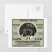 Cape Cod Puritan Brand Cranberry Label Briefkaart (Voorkant / Achterkant)