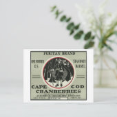 Cape Cod Puritan Brand Cranberry Label Briefkaart (Staand voorkant)
