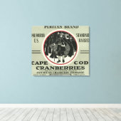 Cape Cod Puritan Brand Cranberry Label Canvas Afdruk (Insitu (Houten vloer))