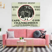 Cape Cod Puritan Brand Cranberry Label Canvas Afdruk (Insitu (Woonkamer))