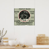 Cape Cod Puritan Brand Cranberry Label Poster (Keuken)