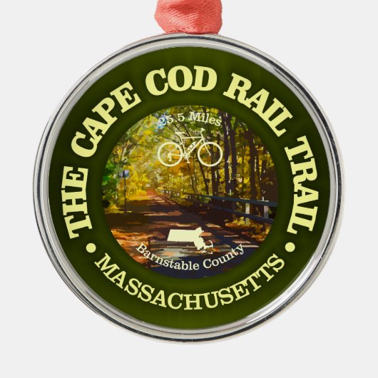 Cape Cod Rail Trail (fietsen c) Metalen Ornament (Voorkant)