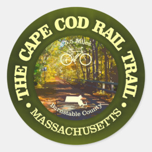 Cape Cod Rail Trail (fietsen c) Ronde Sticker