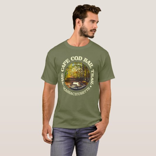 Cape Cod Rail Trail (fietsen c) T-shirt (Voorkant volledig)
