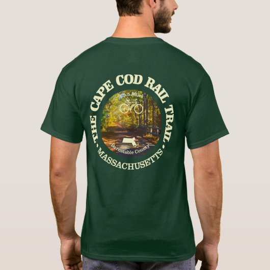 Cape Cod Rail Trail (fietsen c) T-shirt (Achterkant)